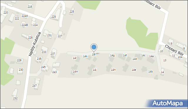 Kościelisko, Chotarz Bór, 14i, mapa Kościelisko