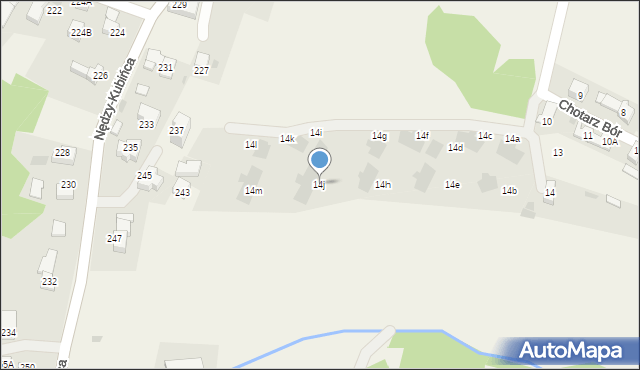 Kościelisko, Chotarz Bór, 14j, mapa Kościelisko