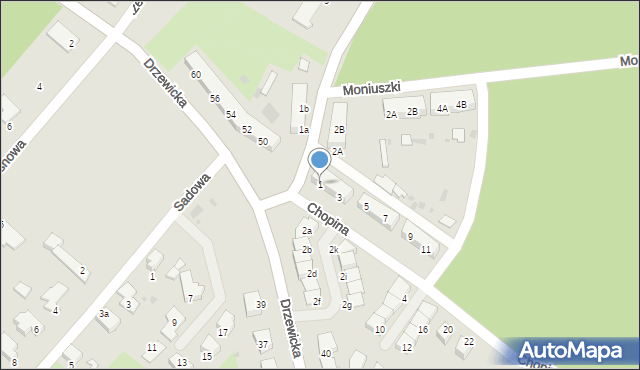 Kostrzyn nad Odrą, Chopina Fryderyka, 1, mapa Kostrzyn nad Odrą