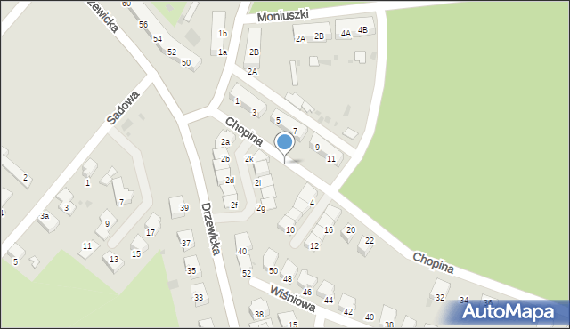 Kostrzyn nad Odrą, Chopina Fryderyka, 22, mapa Kostrzyn nad Odrą