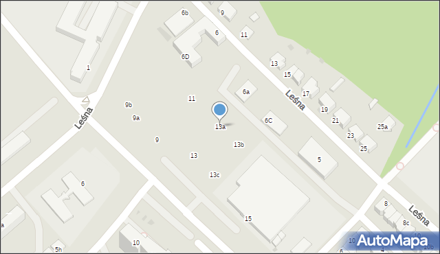 Koszalin, Chałubińskiego Tytusa, 13a, mapa Koszalina
