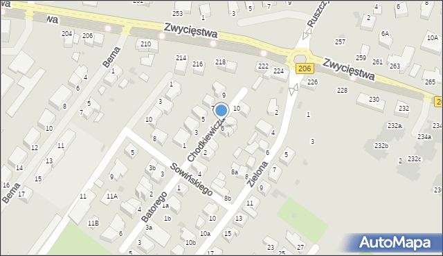 Koszalin, Chodkiewicza Jana Karola, hetm., 6, mapa Koszalina