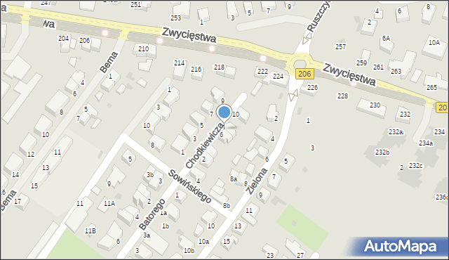 Koszalin, Chodkiewicza Jana Karola, hetm., 8, mapa Koszalina