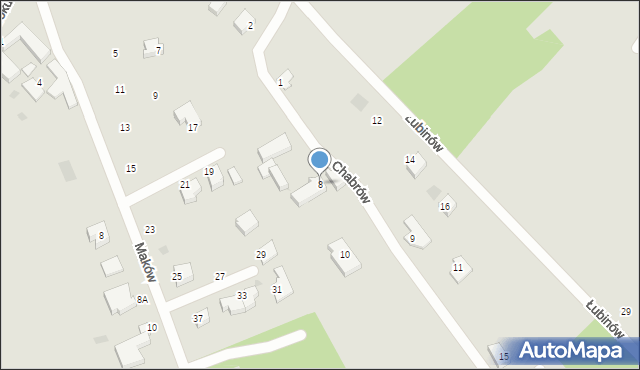 Koszalin, Chabrów, 8, mapa Koszalina