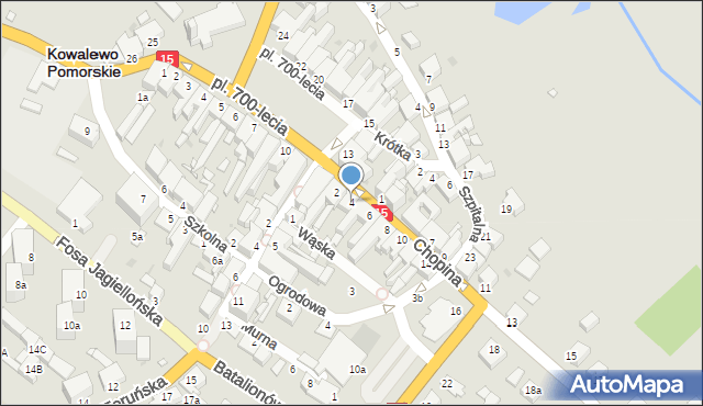 Kowalewo Pomorskie, Chopina Fryderyka, 4, mapa Kowalewo Pomorskie