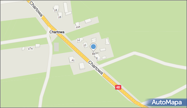 Kozienice, Chartowa, 8A, mapa Kozienice