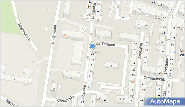 Kraków, Chocimska, 15, mapa Krakowa