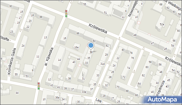 Kraków, Chocimska, 39, mapa Krakowa