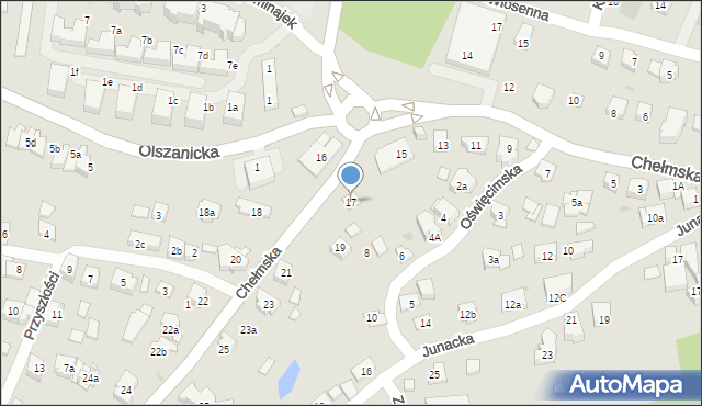 Kraków, Chełmska, 17, mapa Krakowa