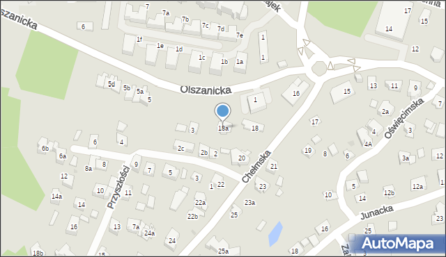 Kraków, Chełmska, 18a, mapa Krakowa