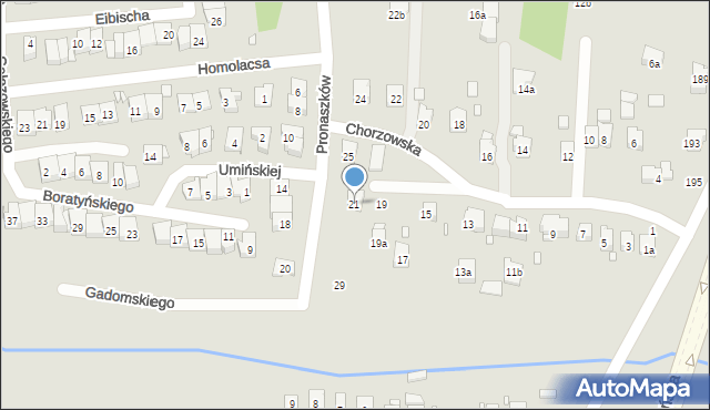 Kraków, Chorzowska, 21, mapa Krakowa