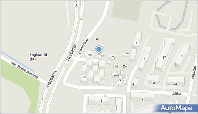 Kraków, Chmielna, 18, mapa Krakowa