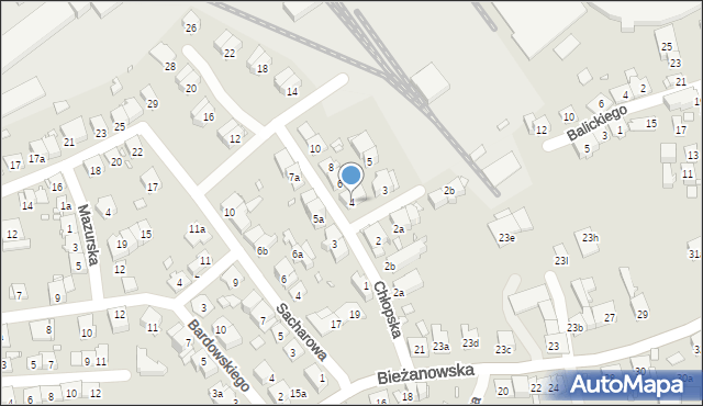 Kraków, Chłopska, 4, mapa Krakowa