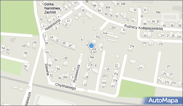 Kraków, Chylińskiego Zygmunta, prof., 31, mapa Krakowa