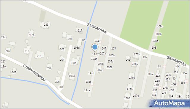 Kraków, Chełmońskiego Józefa, 194g, mapa Krakowa