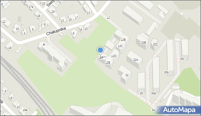 Kraków, Chałupnika Kazimierza, 12F, mapa Krakowa