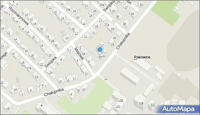 Kraków, Chałupnika Kazimierza, 23, mapa Krakowa