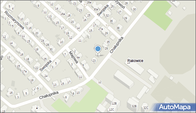 Kraków, Chałupnika Kazimierza, 25, mapa Krakowa