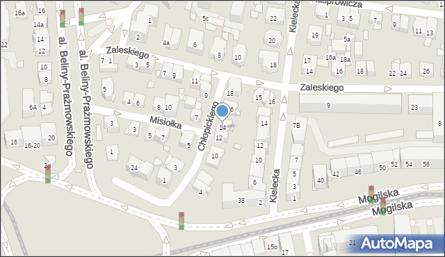 Kraków, Chłopickiego Józefa, gen., 14, mapa Krakowa