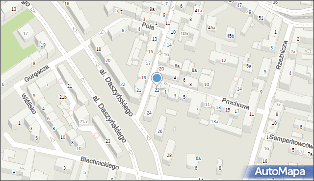 Kraków, Chodkiewicza Jana Karola, hetm., 22, mapa Krakowa