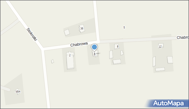 Krobów, Chabrowa, 6, mapa Krobów