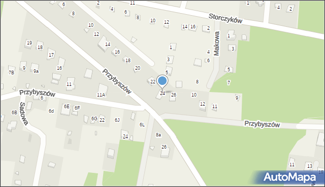 Kroczyce, Chabrów, 24, mapa Kroczyce