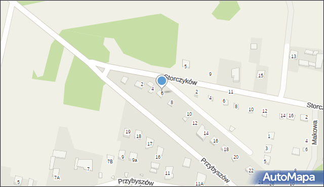 Kroczyce, Chabrów, 6, mapa Kroczyce