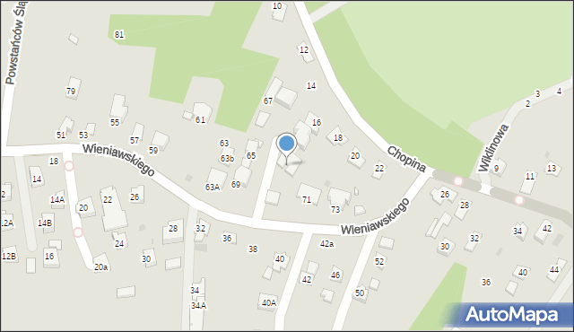 Krosno, Chopina Fryderyka, 16, mapa Krosna