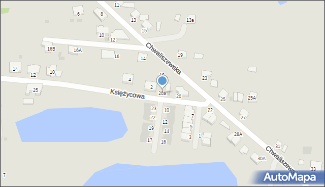 Krotoszyn, Chwaliszewska, 20a, mapa Krotoszyna