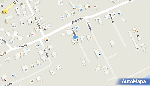 Krynica Morska, Chabrowa, 2, mapa Krynica Morska