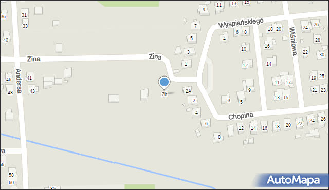 Krzepice, Chopina Fryderyka, 2b, mapa Krzepice