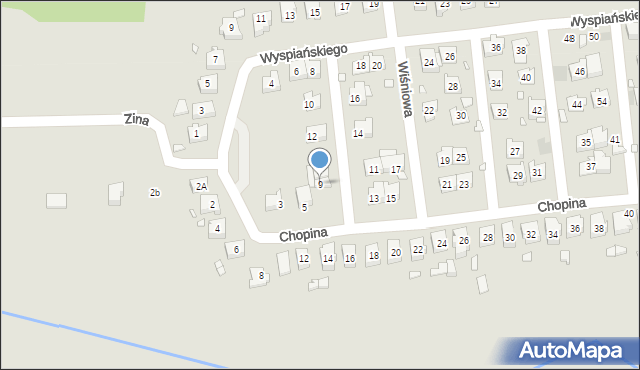 Krzepice, Chopina Fryderyka, 9, mapa Krzepice