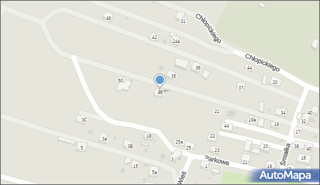 Krzeszowice, Chłopickiego Józefa, gen., 48, mapa Krzeszowice