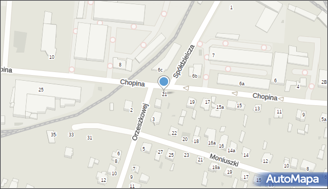 Kutno, Chopina Fryderyka, 21, mapa Kutno