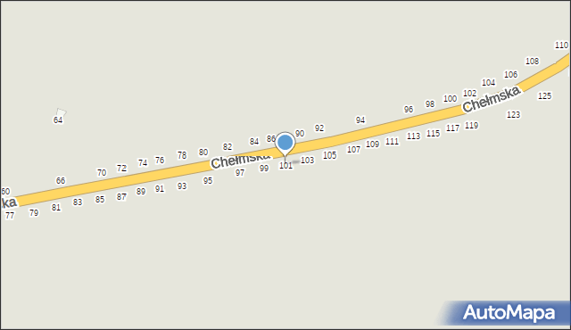 Łęczna, Chełmska, 101, mapa Łęczna