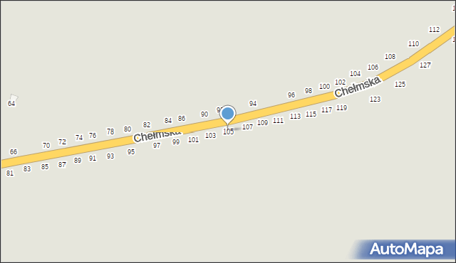 Łęczna, Chełmska, 105, mapa Łęczna