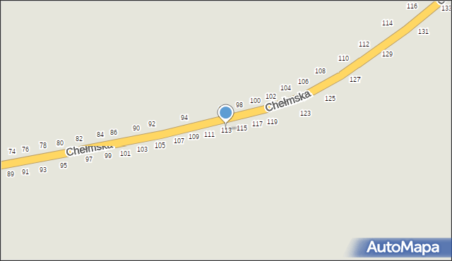 Łęczna, Chełmska, 113, mapa Łęczna