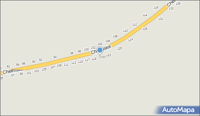 Łęczna, Chełmska, 121, mapa Łęczna