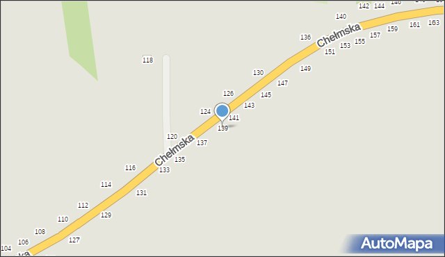 Łęczna, Chełmska, 139, mapa Łęczna