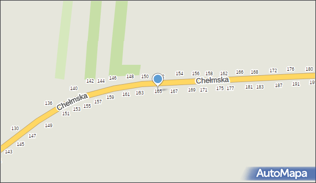 Łęczna, Chełmska, 165, mapa Łęczna