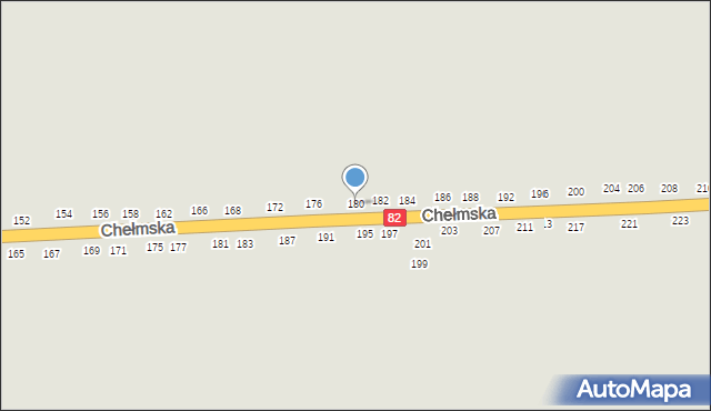 Łęczna, Chełmska, 180, mapa Łęczna