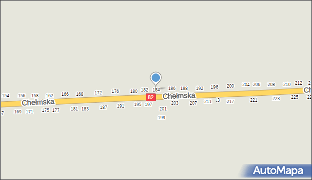 Łęczna, Chełmska, 184, mapa Łęczna