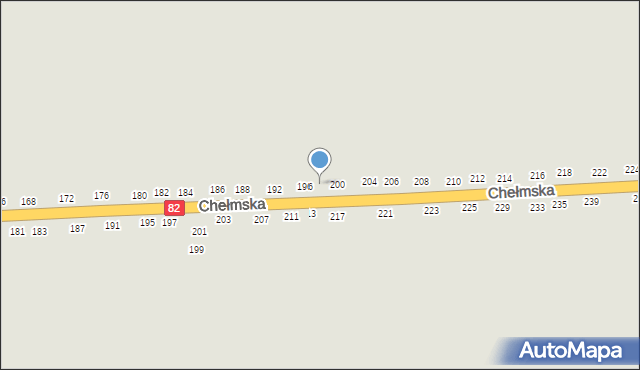 Łęczna, Chełmska, 198, mapa Łęczna