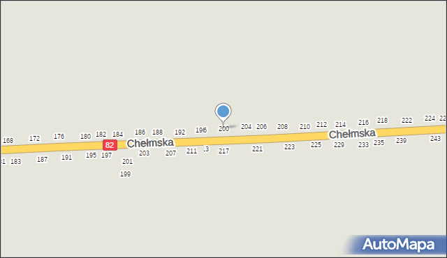 Łęczna, Chełmska, 200, mapa Łęczna