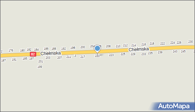 Łęczna, Chełmska, 221, mapa Łęczna