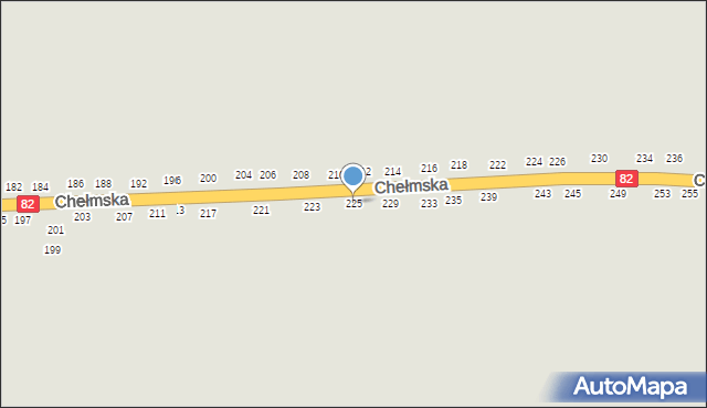 Łęczna, Chełmska, 225, mapa Łęczna