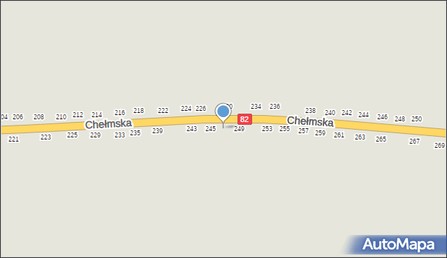 Łęczna, Chełmska, 247, mapa Łęczna