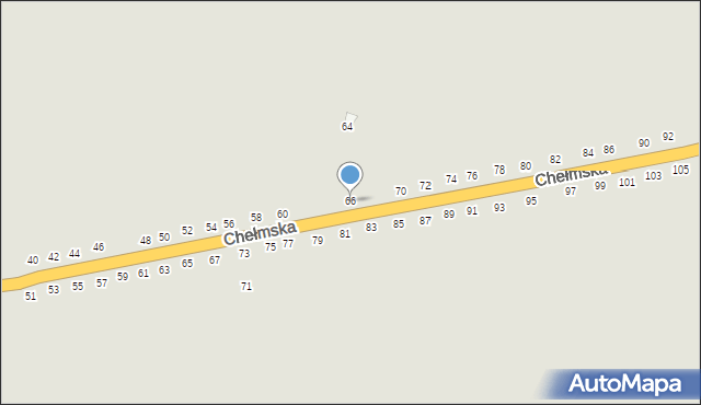 Łęczna, Chełmska, 66, mapa Łęczna