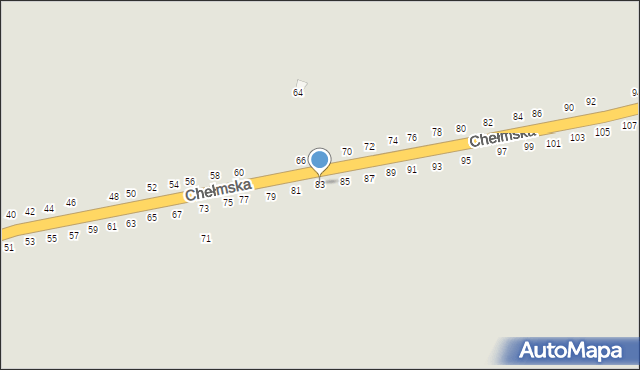 Łęczna, Chełmska, 83, mapa Łęczna