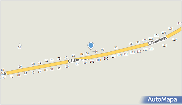 Łęczna, Chełmska, 88, mapa Łęczna